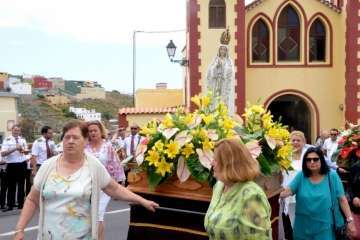 Misa y procesión del Sagrado Corazón de Jesús en La Higuera Canaria (Foto Francisco Javier Santana)